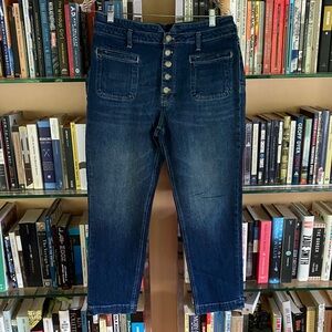 Pilcro and the Letterpress Dark Blue jeans